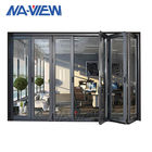 Red de la pantalla de la fibra de vidrio de las puertas de cristal de desplazamiento del estilo del acordeón de NAVIEW