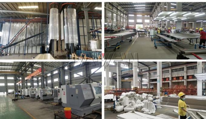 sección de aluminio sacada de la caja